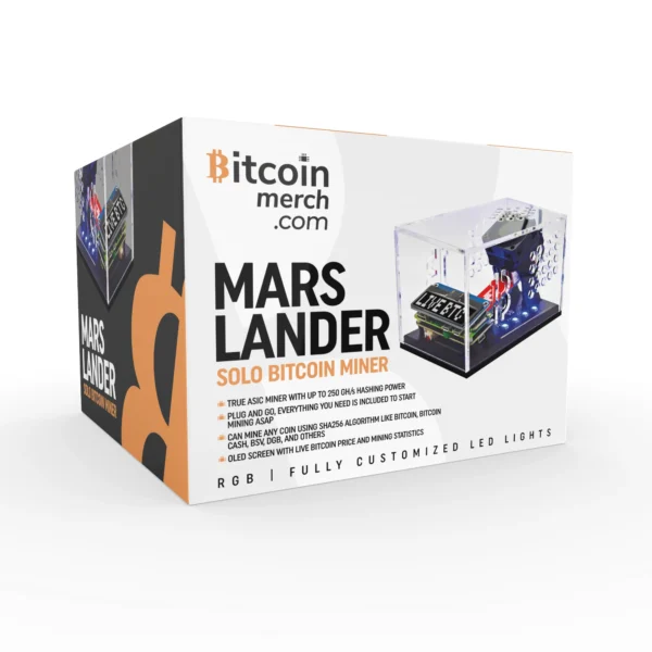 Bitcoin Merch® MARS LANDER V2  Solo Bitcoin Miner - Up to 250GH/s - Image 4